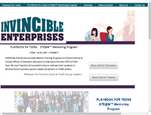 Tablet Screenshot of invincibleenterprises.com